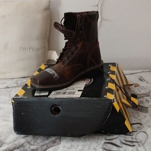 Justin Boots Dark Brown Leather Men's Boots...Brand New In Box